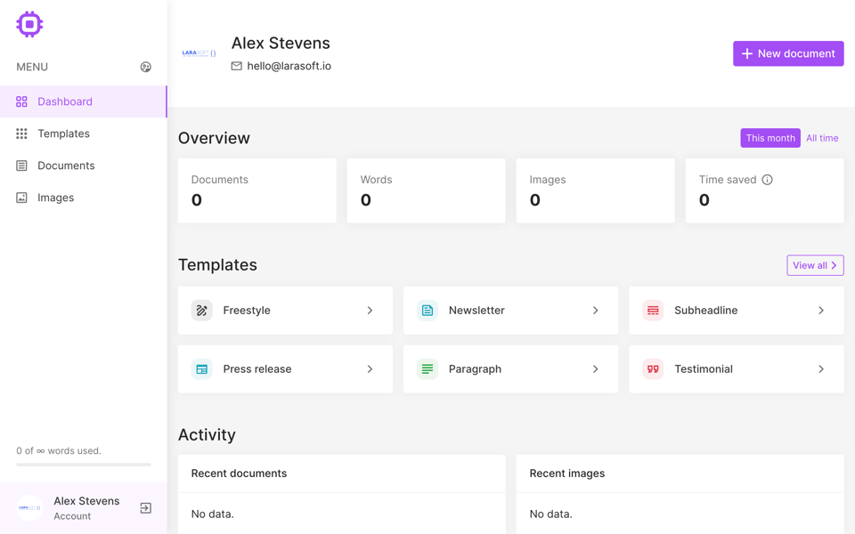 Analytics Screenshot